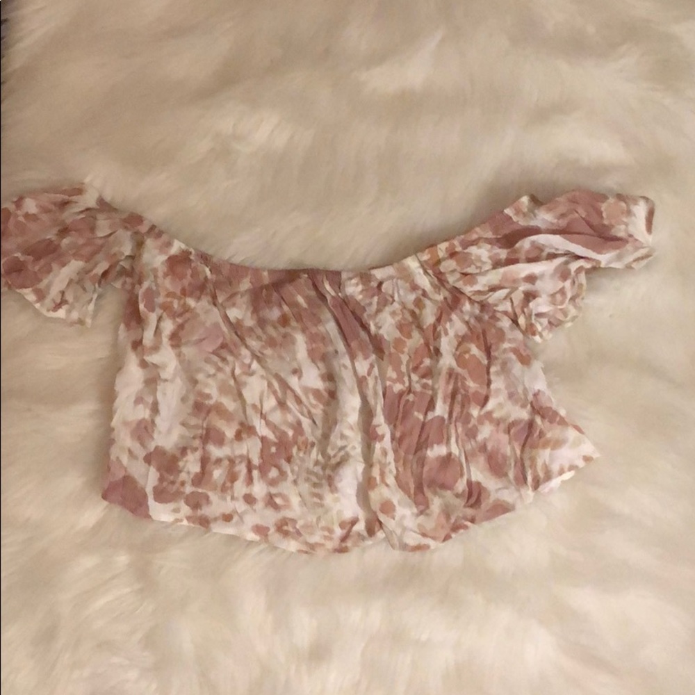 Charlotte Russe Off The Shoulder Crop Top